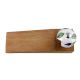2 Pieces Multicolor Leaf Crackle Ceramic Wooden Door Stopper